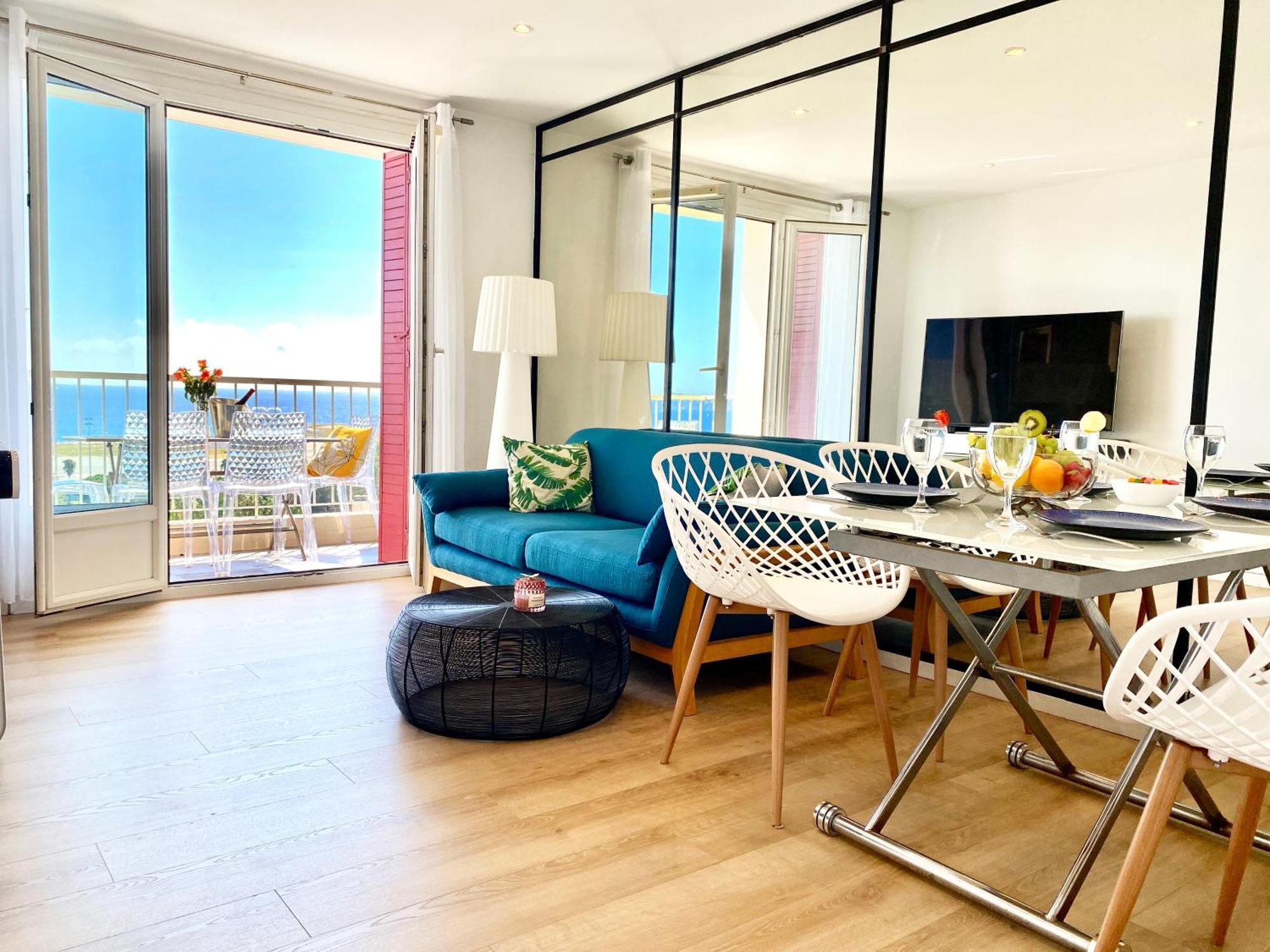 Panoramic Sea View - Air-Conditioning - Balcony - Tramway - 2 Bedrooms - Wifi - Fully Equipped Kitchen Nice Extérieur photo